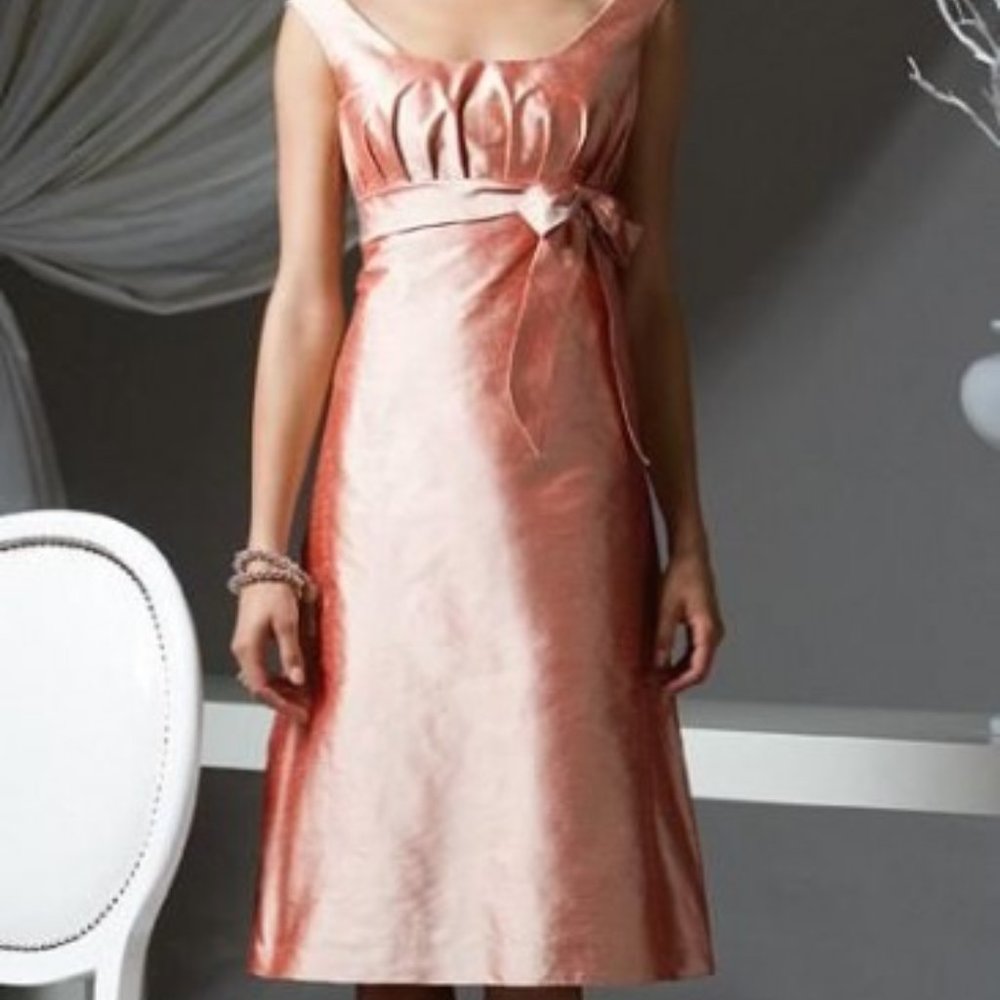 NWT Dessy Collection silk shatung Bridesmaid dress sz 12 (read description)